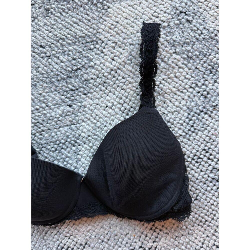 32D Natori Black Lace Full Coverage Bra - Picture 2 of 5